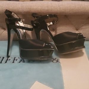 Bebe Black platform heels